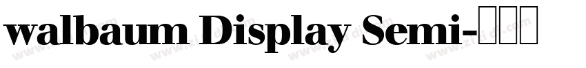 walbaum Display Semi字体转换